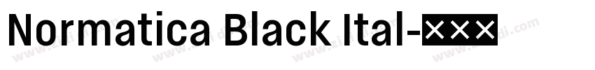 Normatica Black Ital字体转换